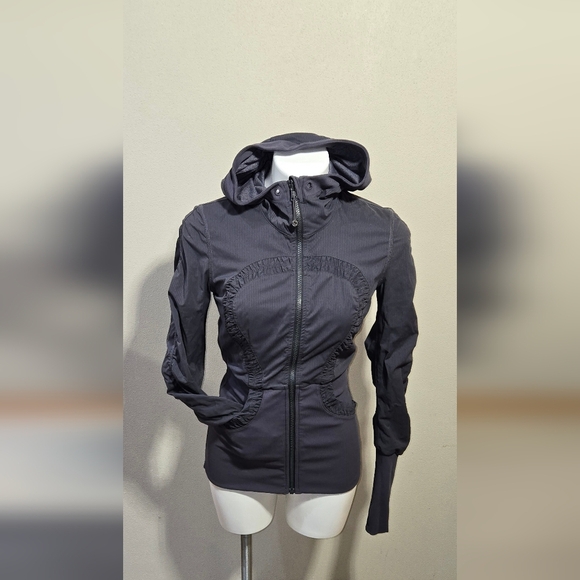 LULULEMON Dance Studio Jacket Hoodie Gray Reversible - Picture 1 of 12